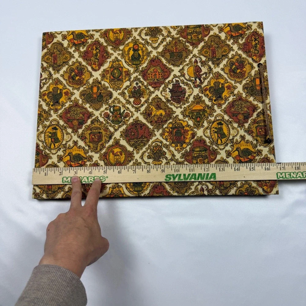 Decorative Fabric Covered Scrapbook Photo Album Blank Pages